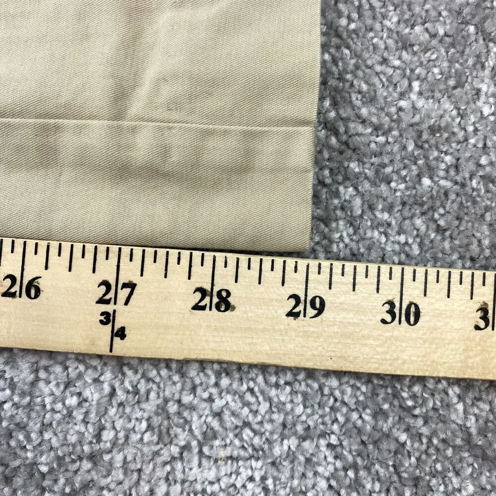 Gap Straight Fit Chino Pants Men's 28x30 Tan Flat Front Slash Pocket Cotton - Picture 10 of 11